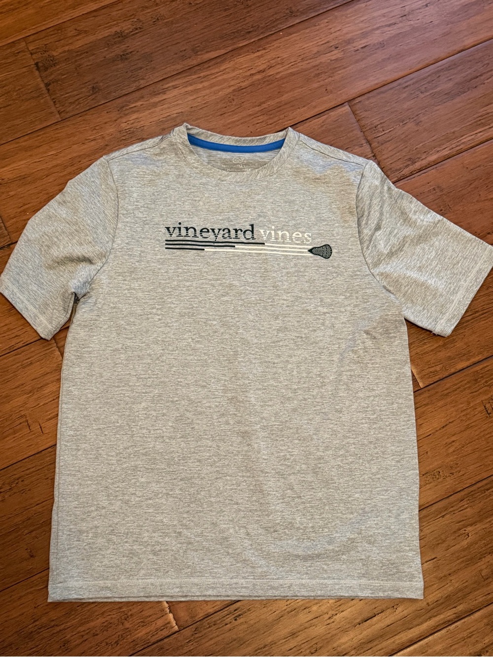 Vineyard Vines Boys Performance Heather Gray Logo T-Shirt